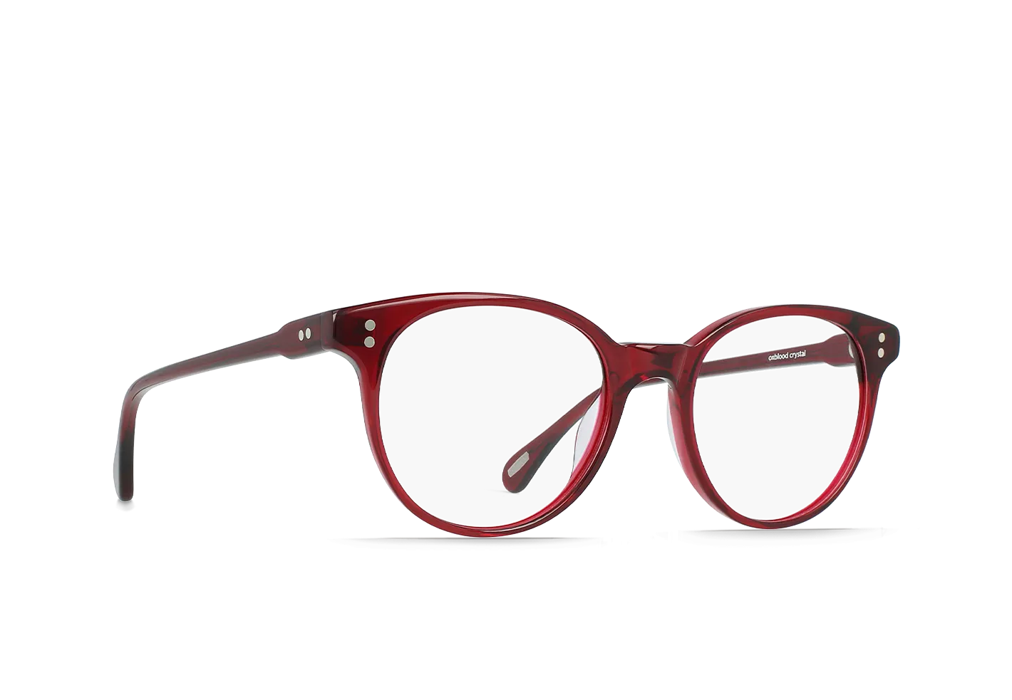 Raen Marin Oxblood Clear 48 montatura vista cat-eye