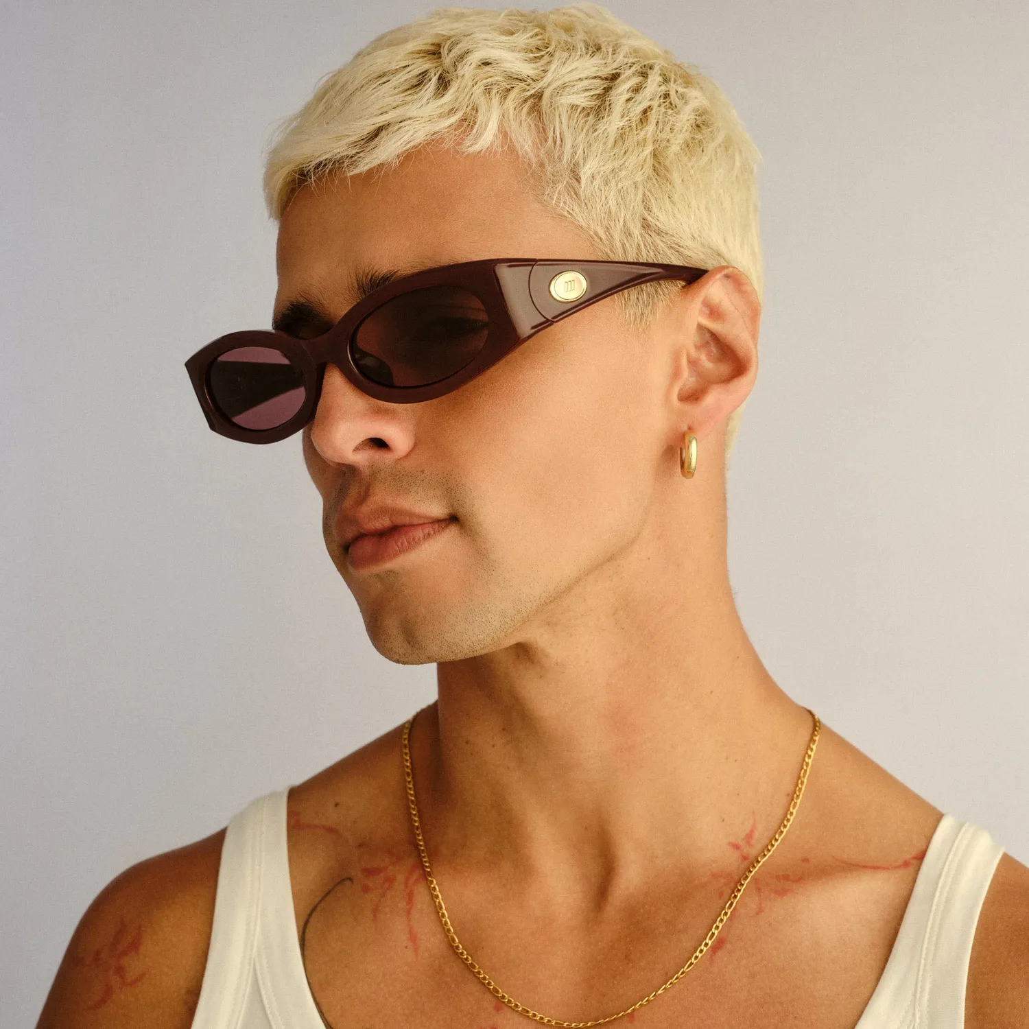 Le Specs Glaciem occhiale da sole borgogna lente marrone