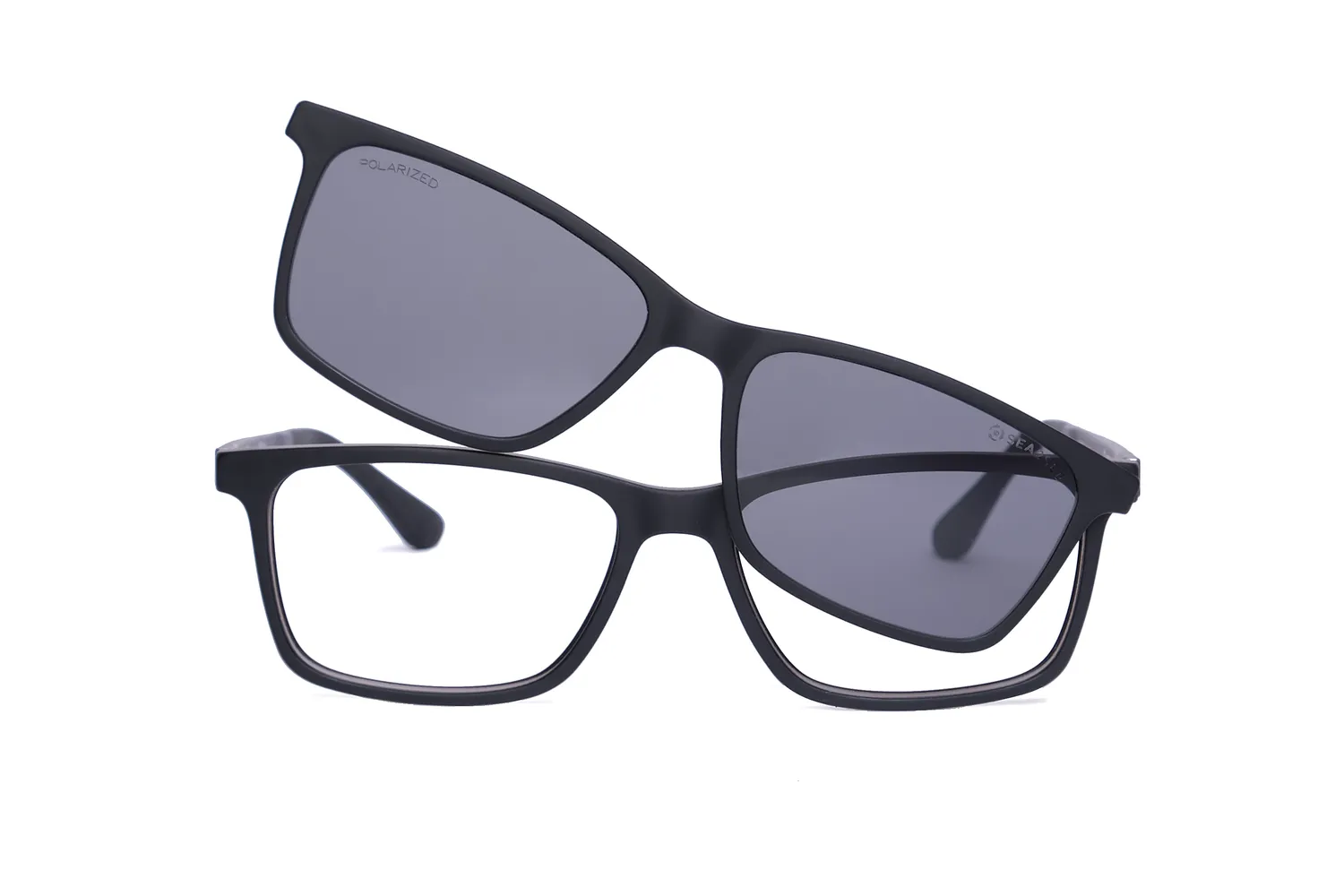 Sea2See Cortes montatura da vista grigia con clip-on