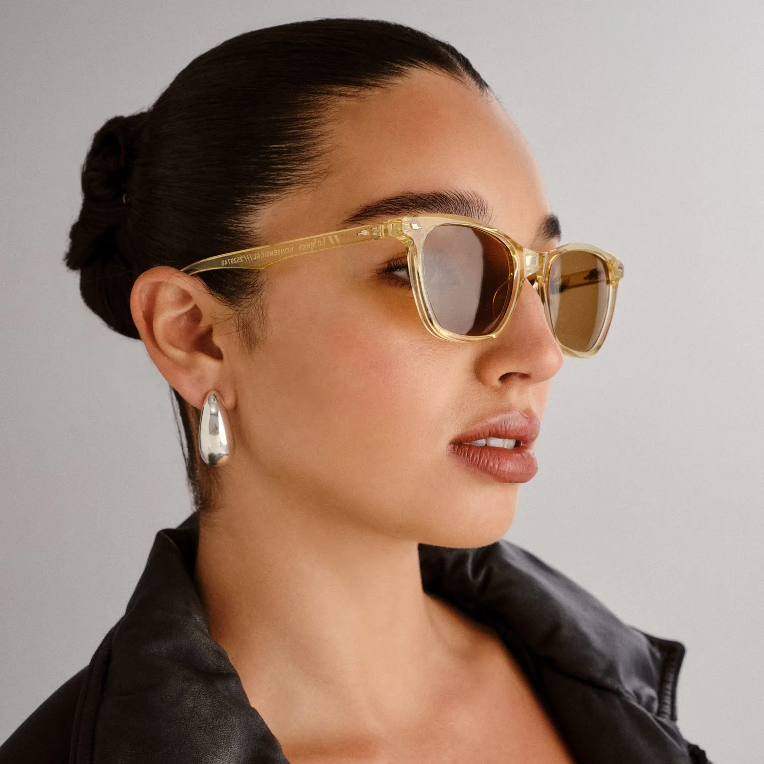 Le Specs Nonsensical occhiali da sole beige vintage