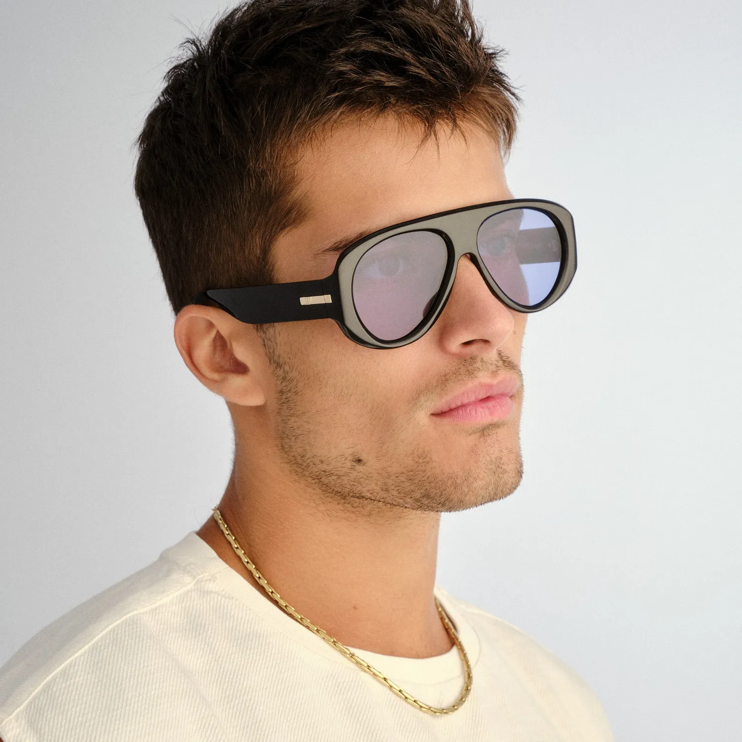 Le Specs Dream Boat occhiali aviator black blue mono