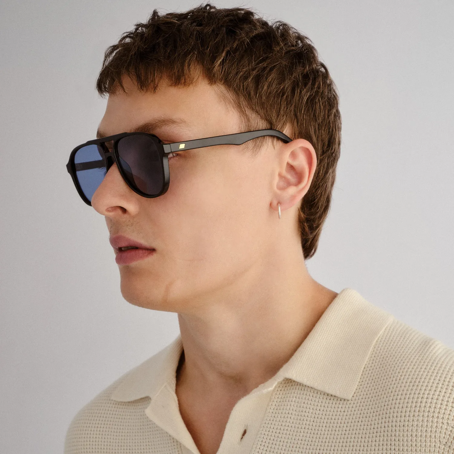 Le Specs Tragic Magic occhiali da sole aviatore nero navy