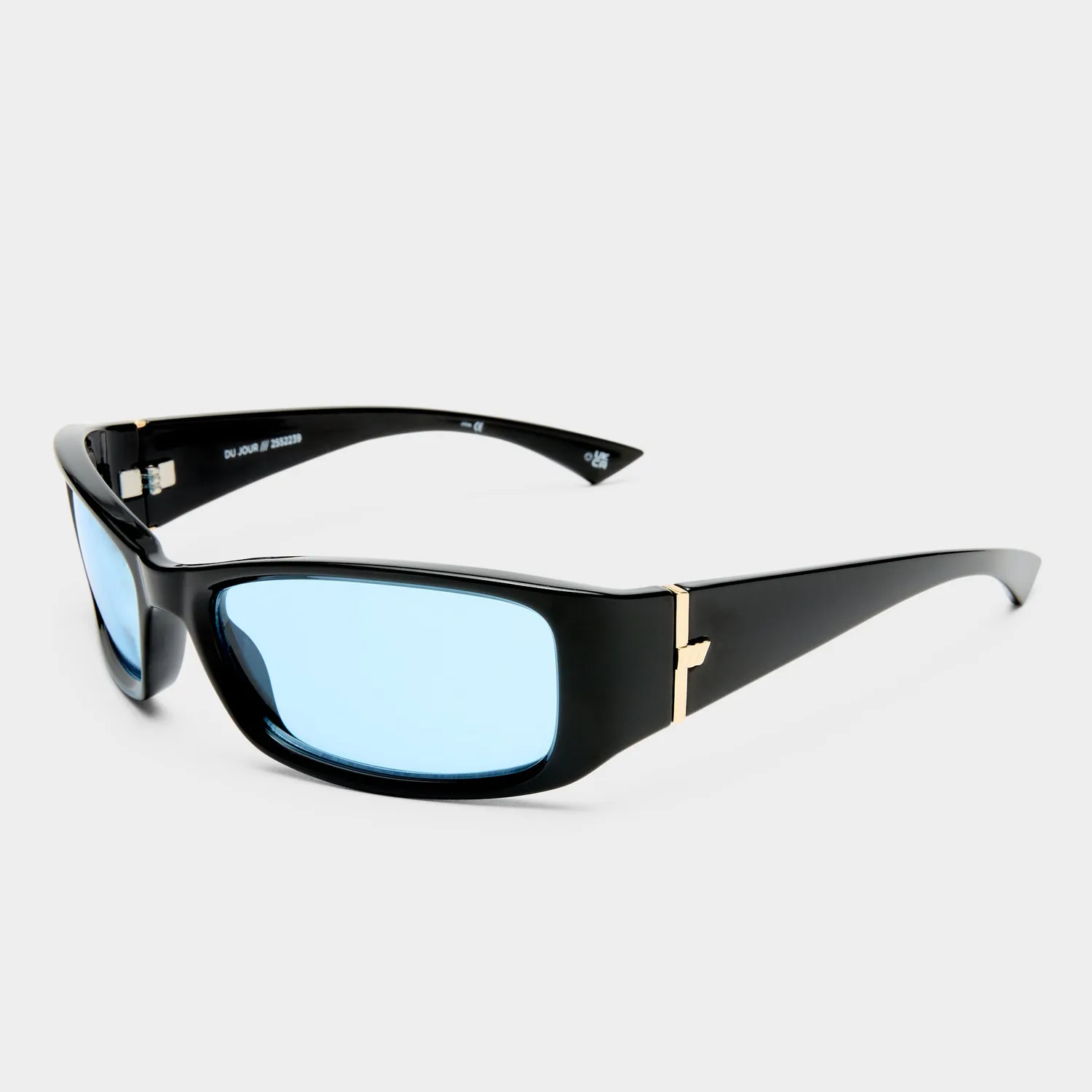 Le Specs Du Jour occhiali da sole neri lente azzurra