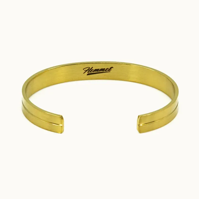 Hemmet Principle Adjustable Line Cuff bracciale oro giallo regolabile