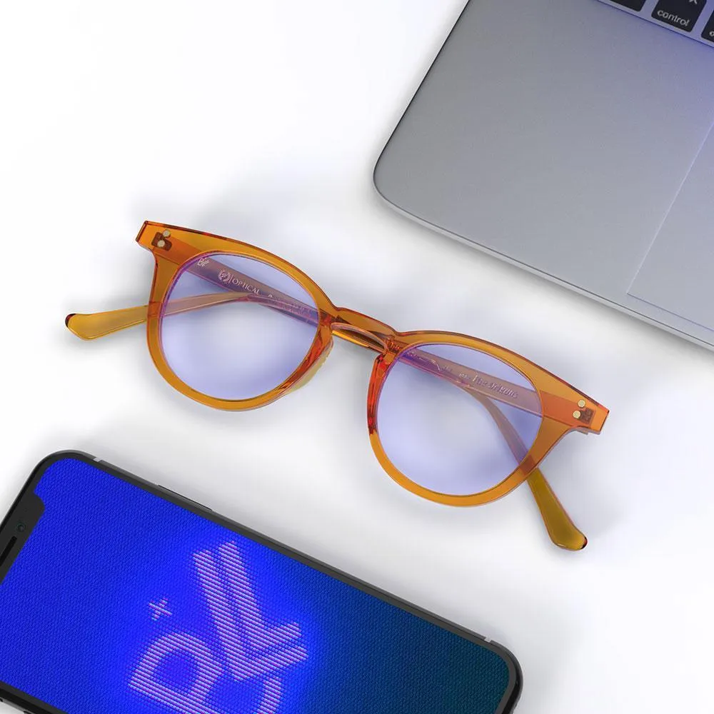 Hemmet America The Orleans B+ occhiali luce blu caramel TR90