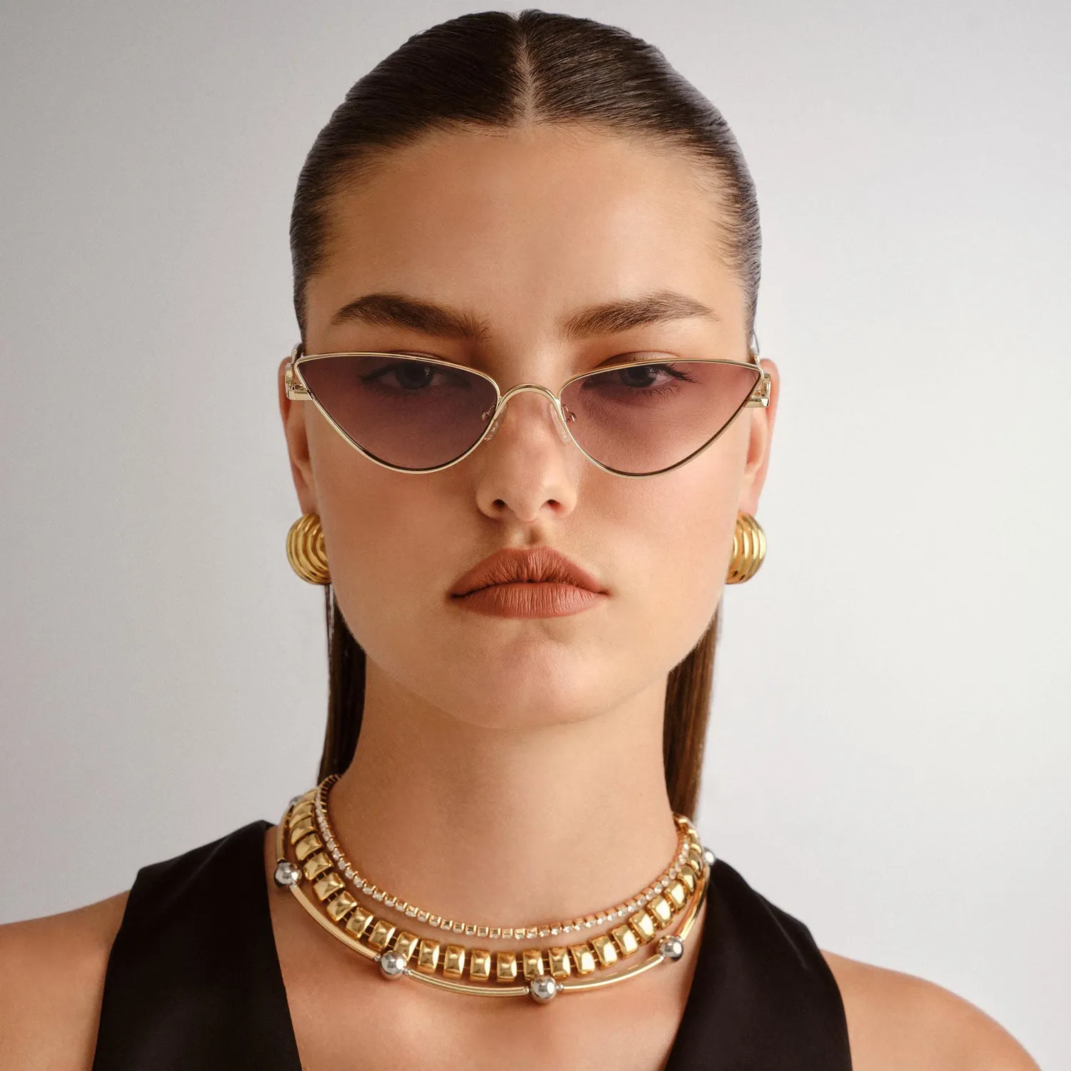 Le Specs The Soiree occhiali da sole cat-eye oro