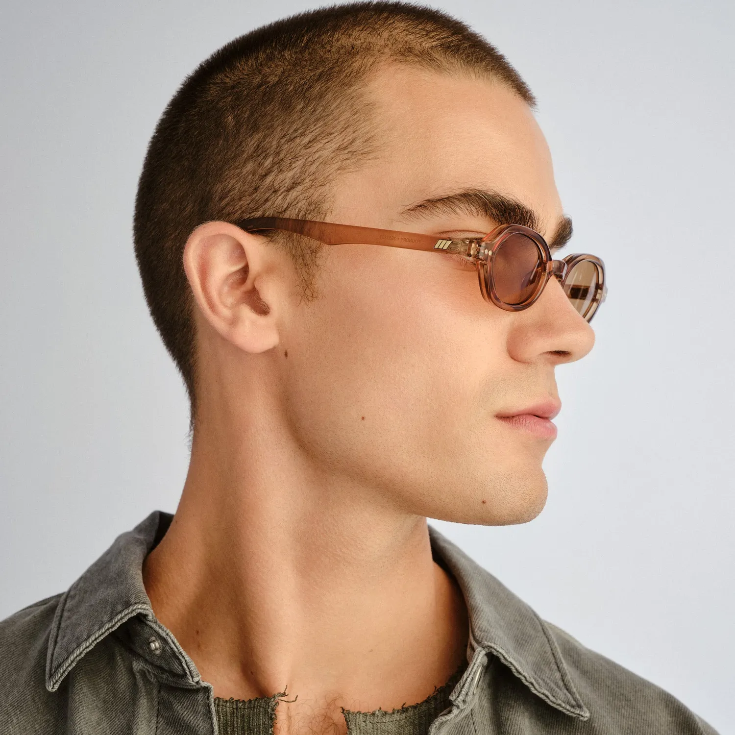 Le Specs Foundry + occhiale da sole whiskey ovale