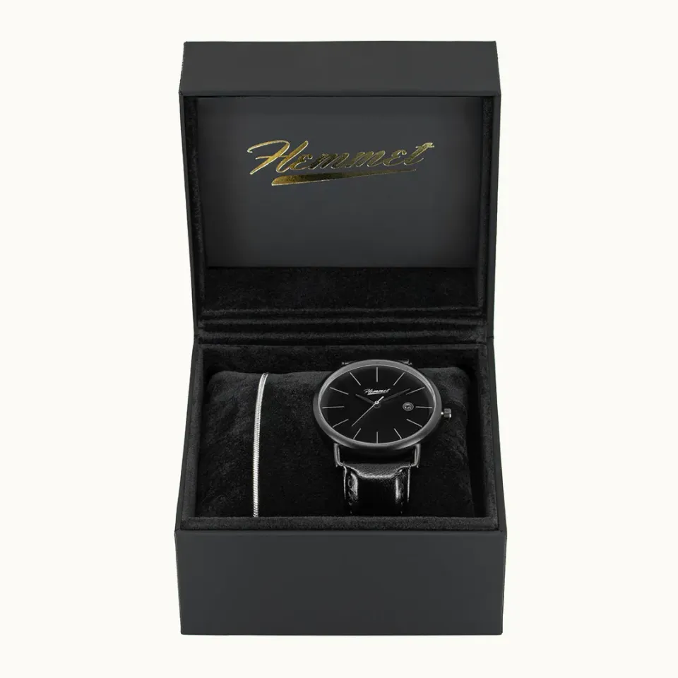 Hemmet Gift Set S1 set regalo orologio + bracciale nero