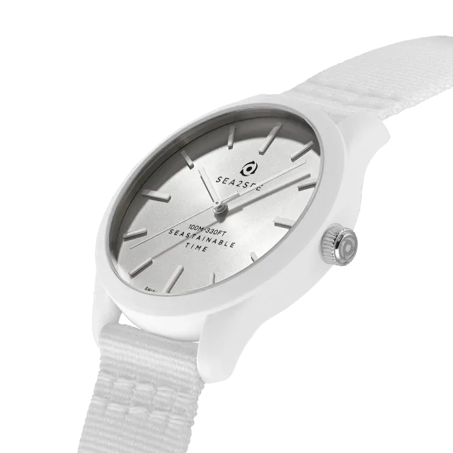 Sea2See Fiji 03 orologio bianco 37 mm