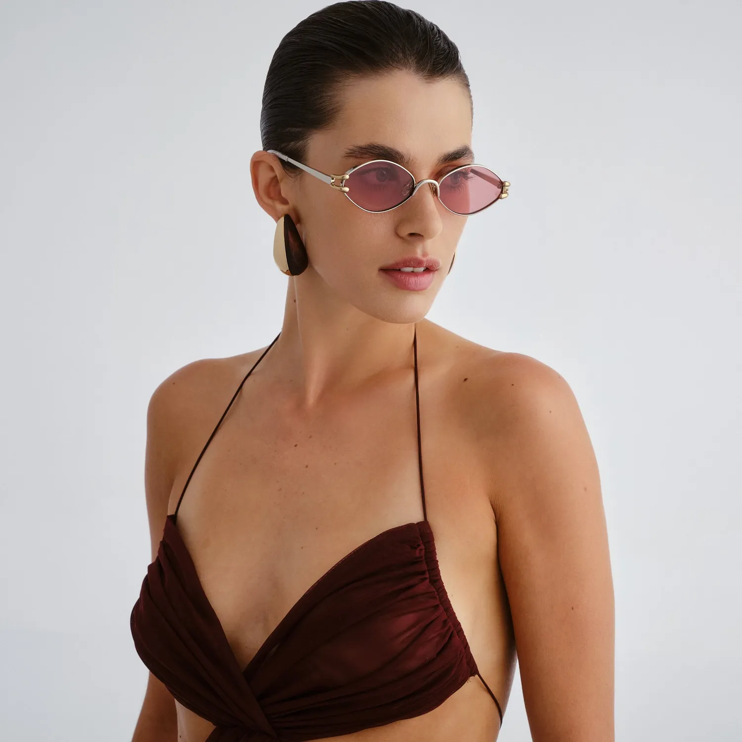 Le Specs Numero Quince occhiali da sole argento ovali