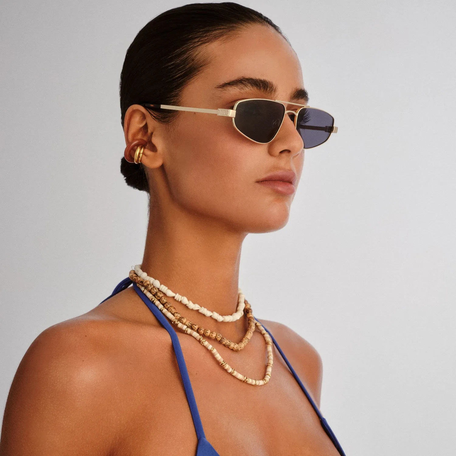 Le Specs Treasure occhiale da sole oro smoke mono