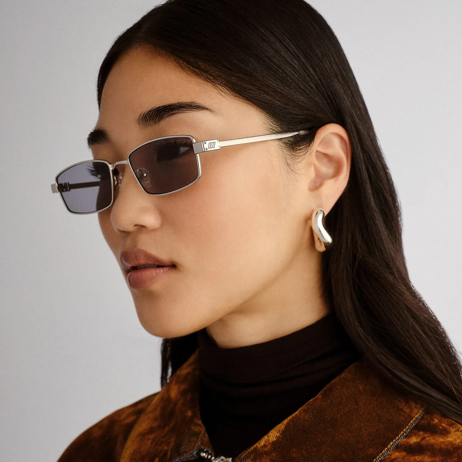 Le Specs Bizarro occhiali da sole silver rettangolari
