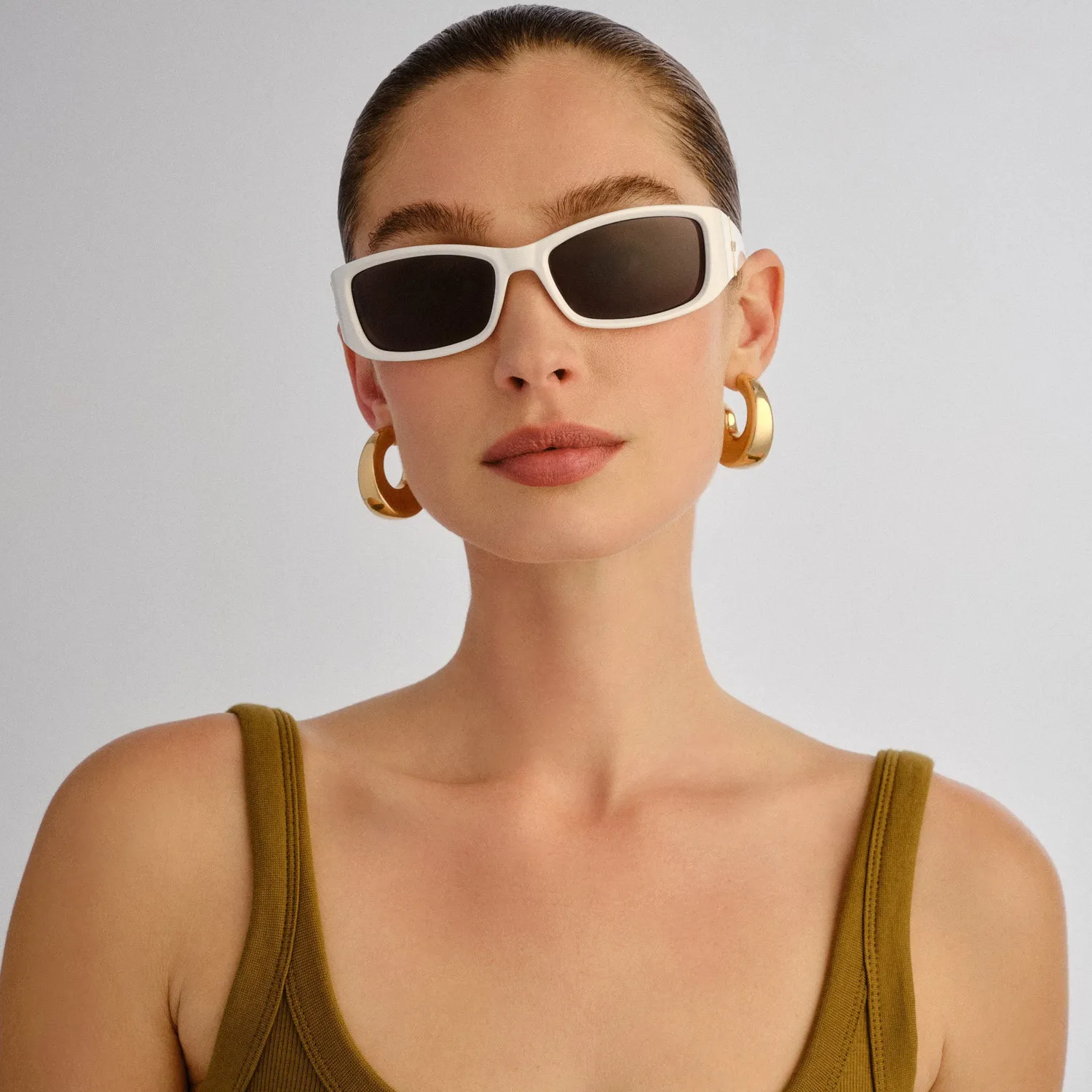 Le Specs Du Jour occhiale da sole optic white avvolgente