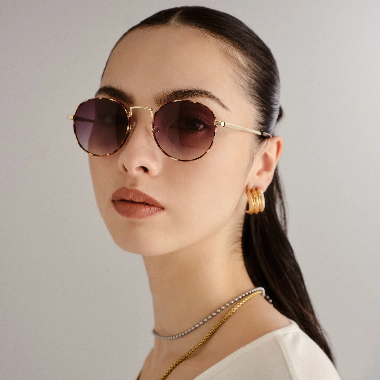 Le Specs Lost Legacy occhiali da sole rotondi oro