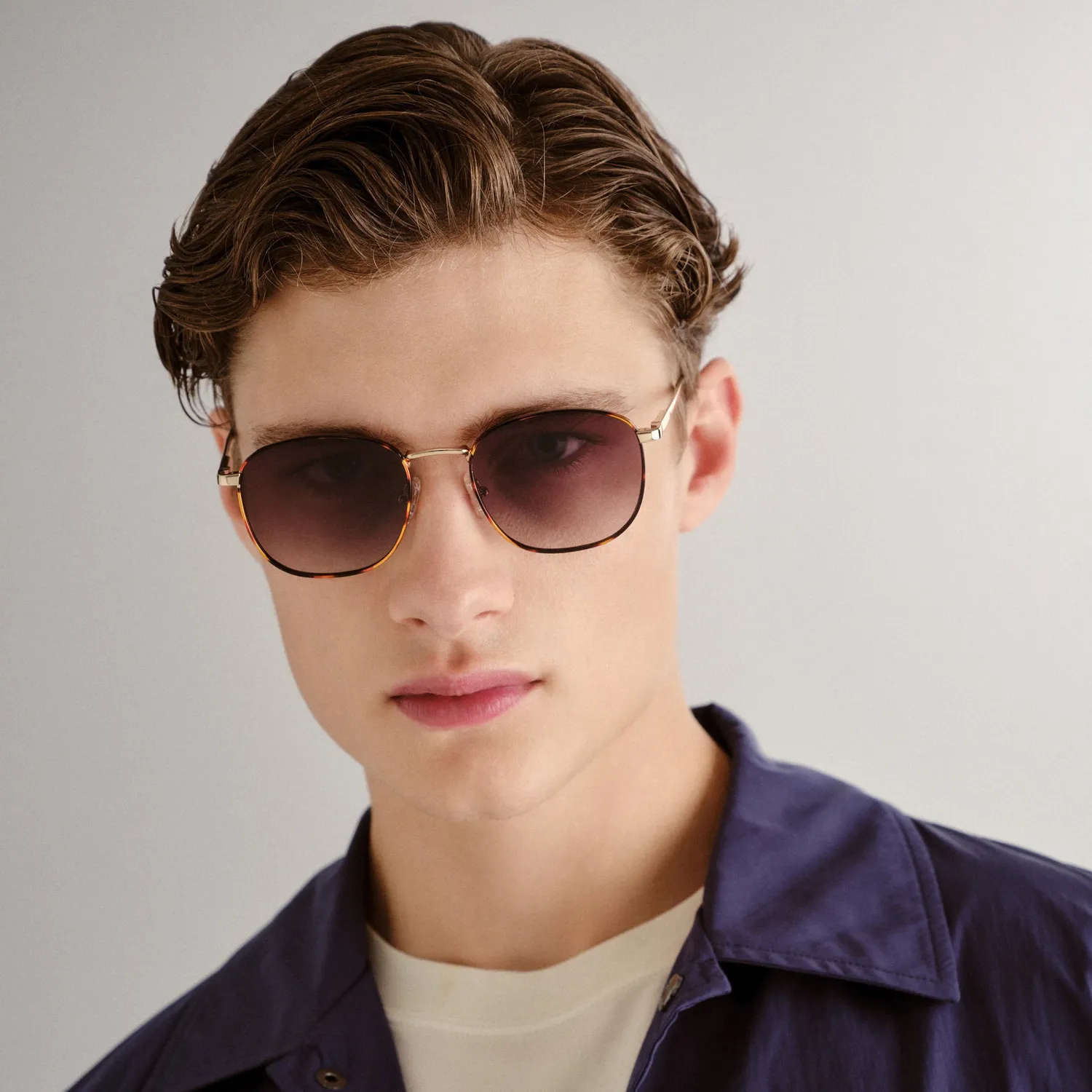 Le Specs Neptune Deux occhiali da sole bright gold tort
