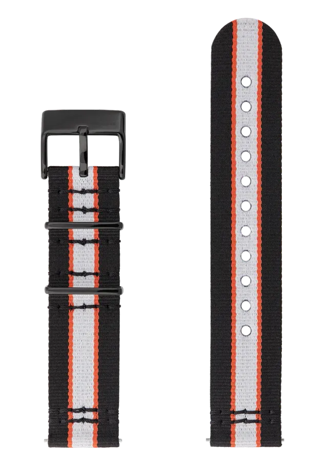 Sea2See cinturino orologio 20 mm nero rosso grigio riciclato