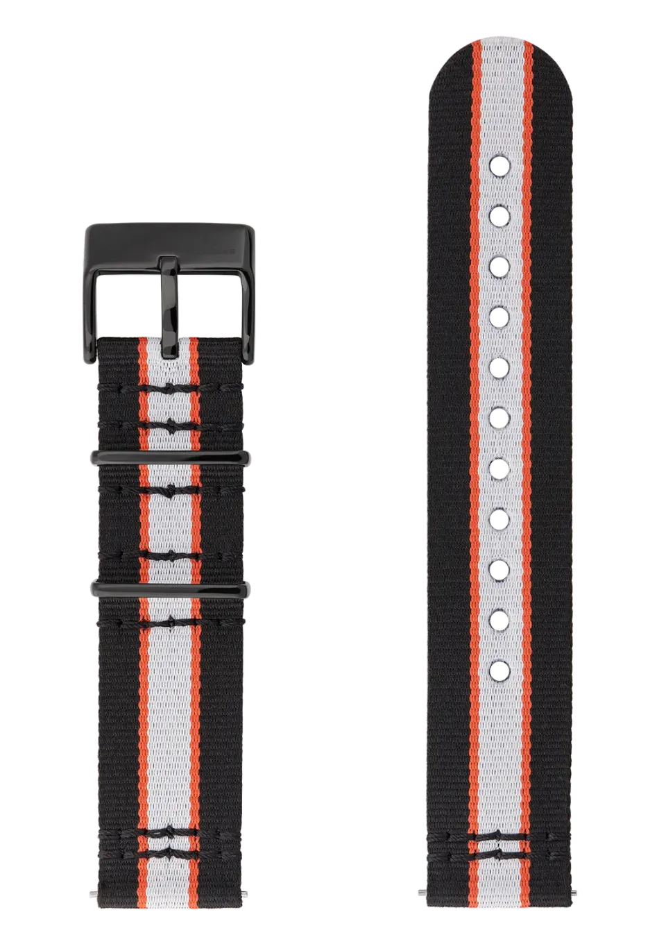 Sea2See cinturino orologio 20 mm nero rosso grigio riciclato