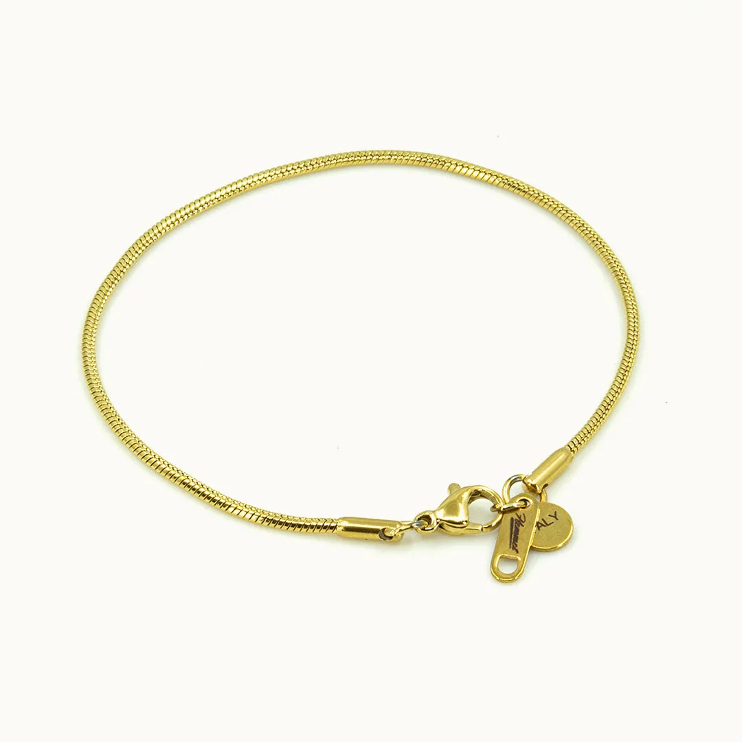 Hemmet Principle Snake Tail bracciale oro giallo 18 cm