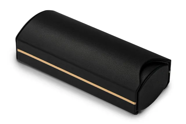 DITA Standard astuccio occhiali pelle rigido nero