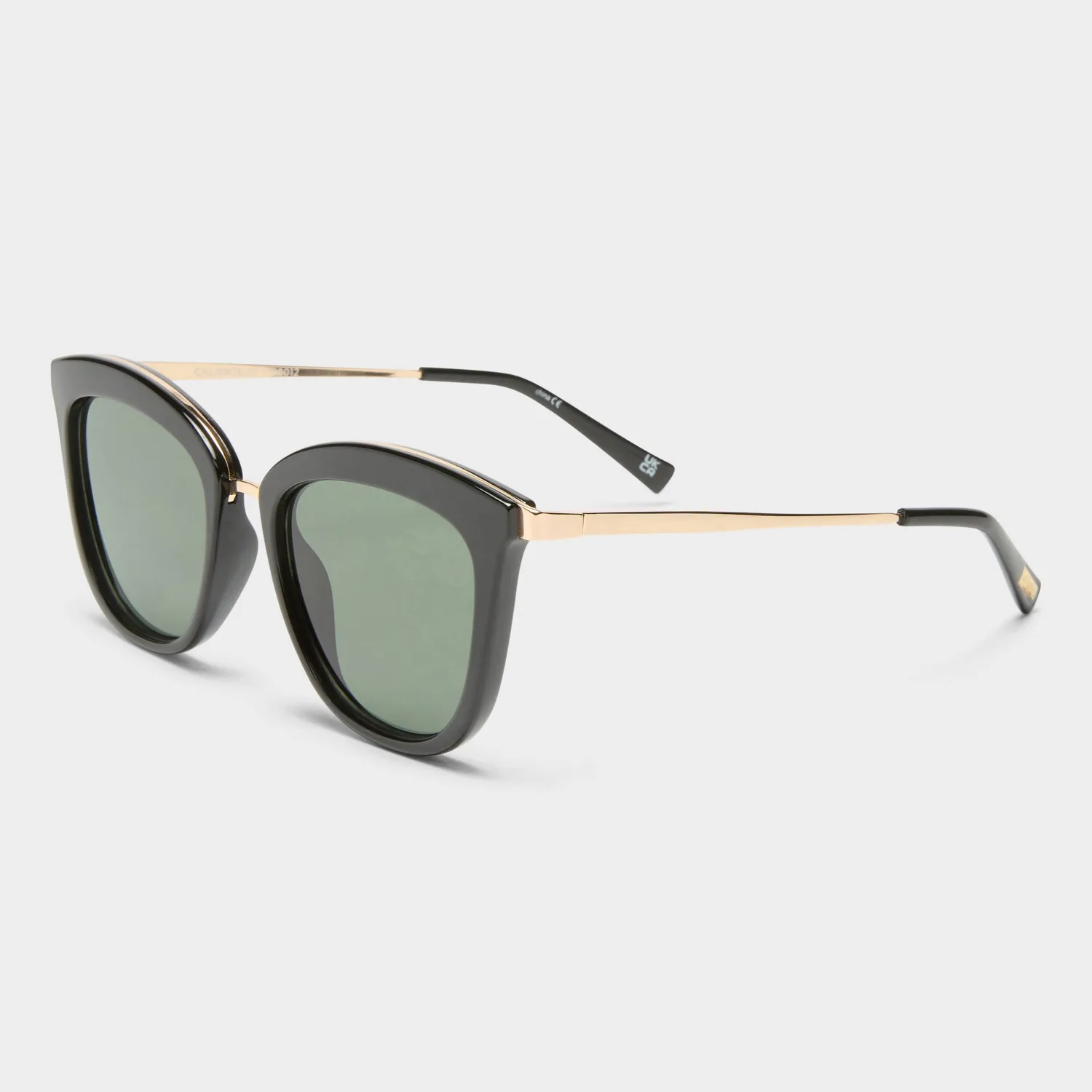 Le Specs Caliente occhiali da sole nero oro cat-eye