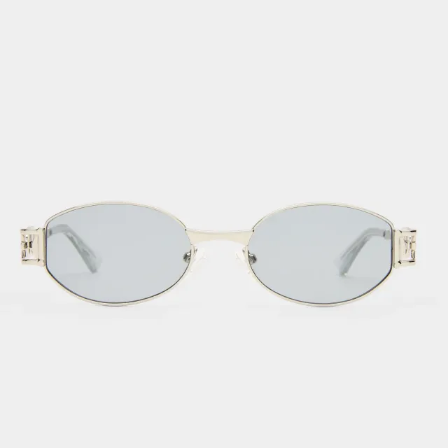 Le Specs The Forbidden occhiali da sole argento ovali