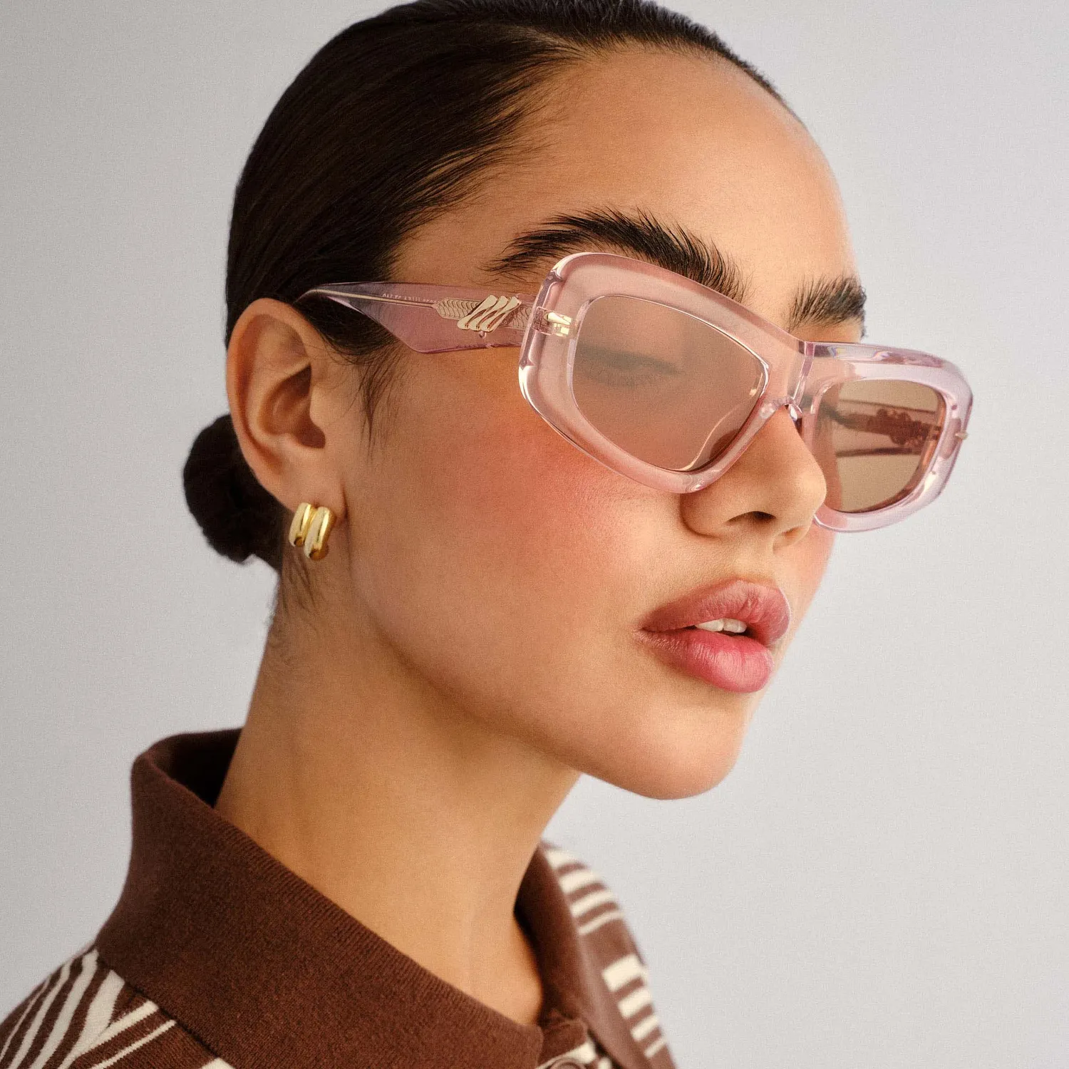 Le Specs Numero Ocho occhiale da sole pink salt scudo