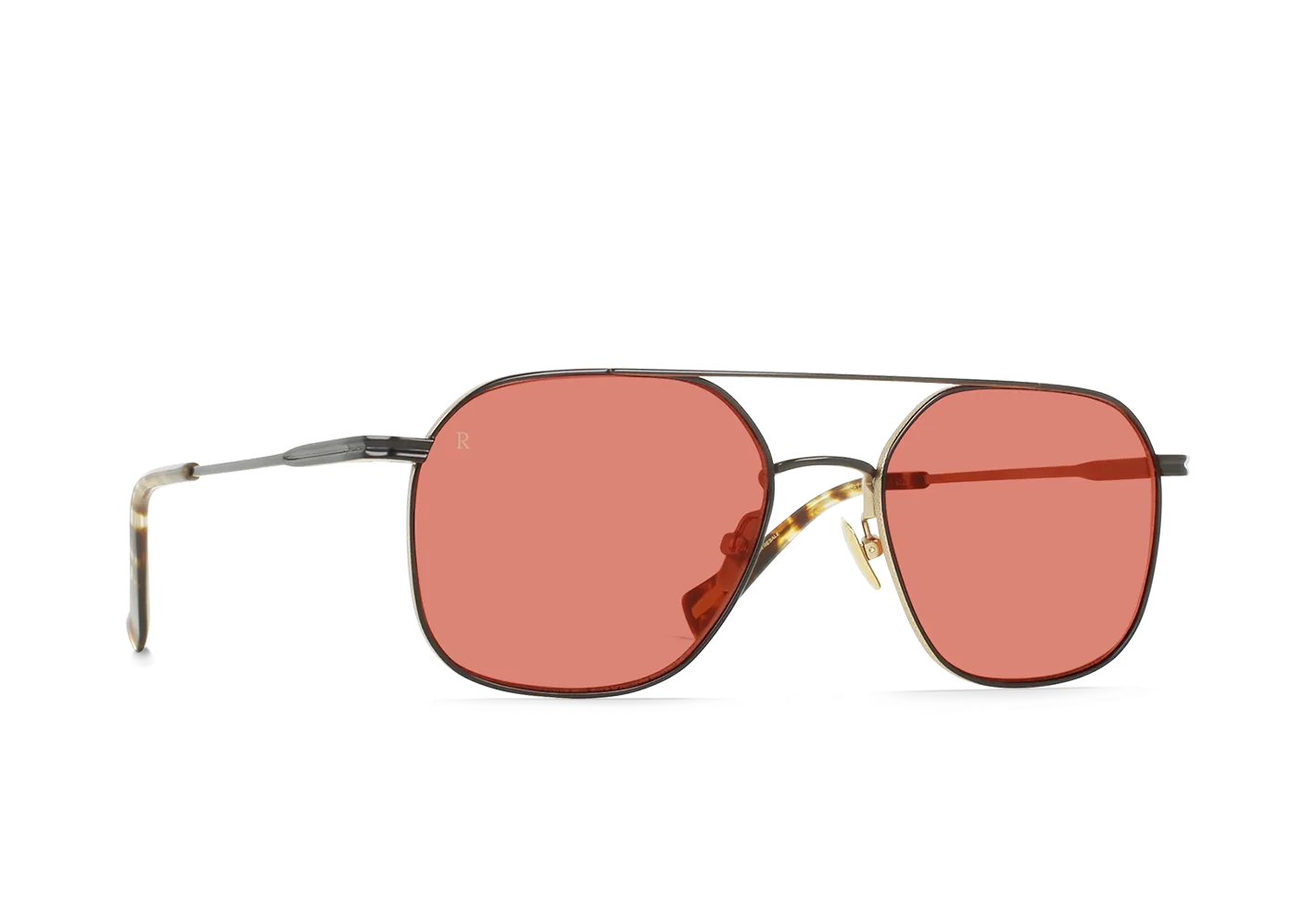Raen Spyre Satin Black Gold occhiale da sole 54 navigator