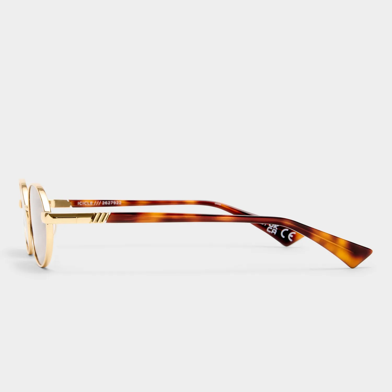 Le Specs Icicle occhiali da sole oro marrone metallo