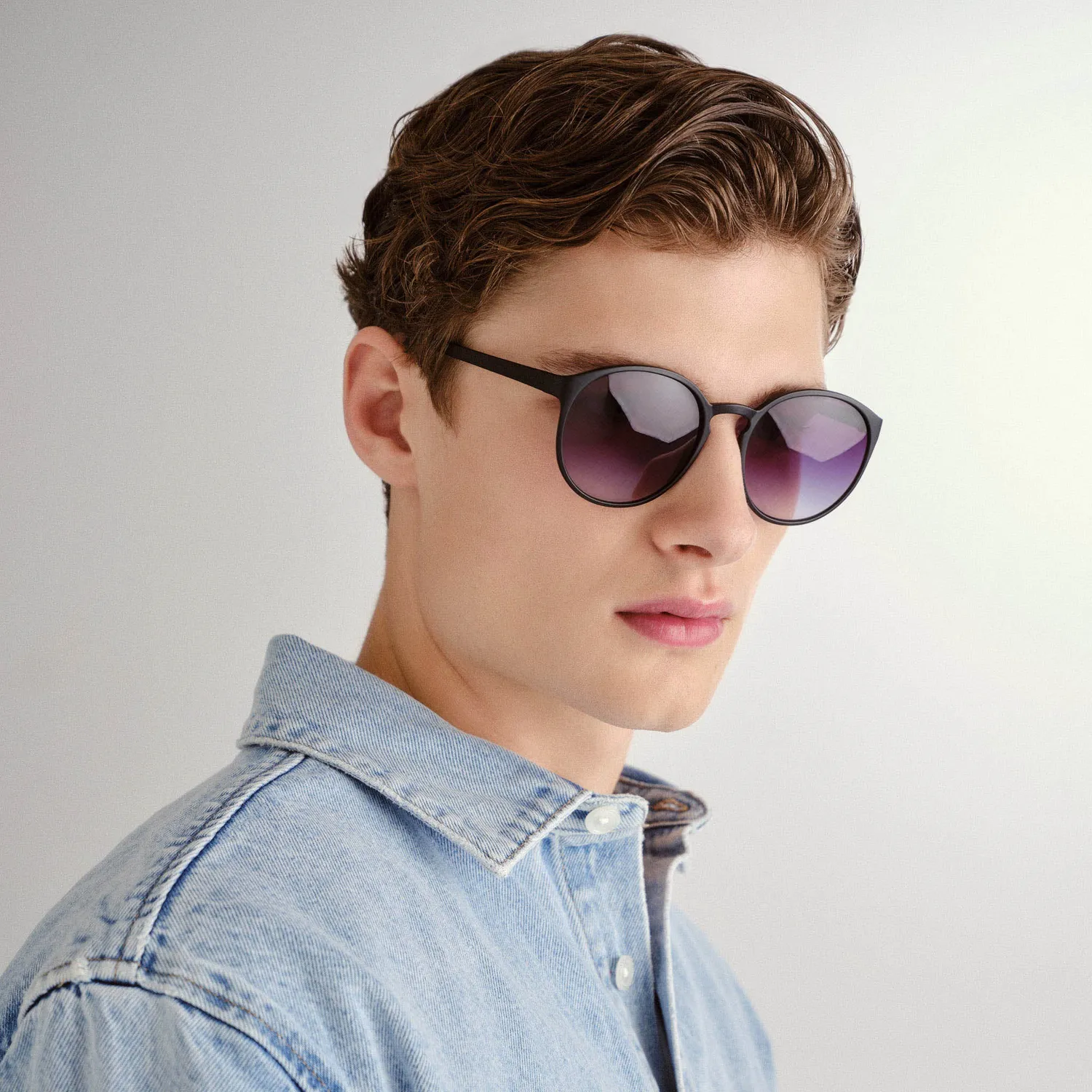 Le Specs Swizzle occhiali da sole tondi nero opaco