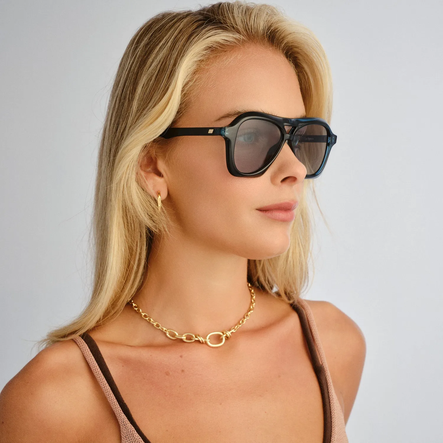 Le Specs Drizzle occhiali da sole teal aviatore