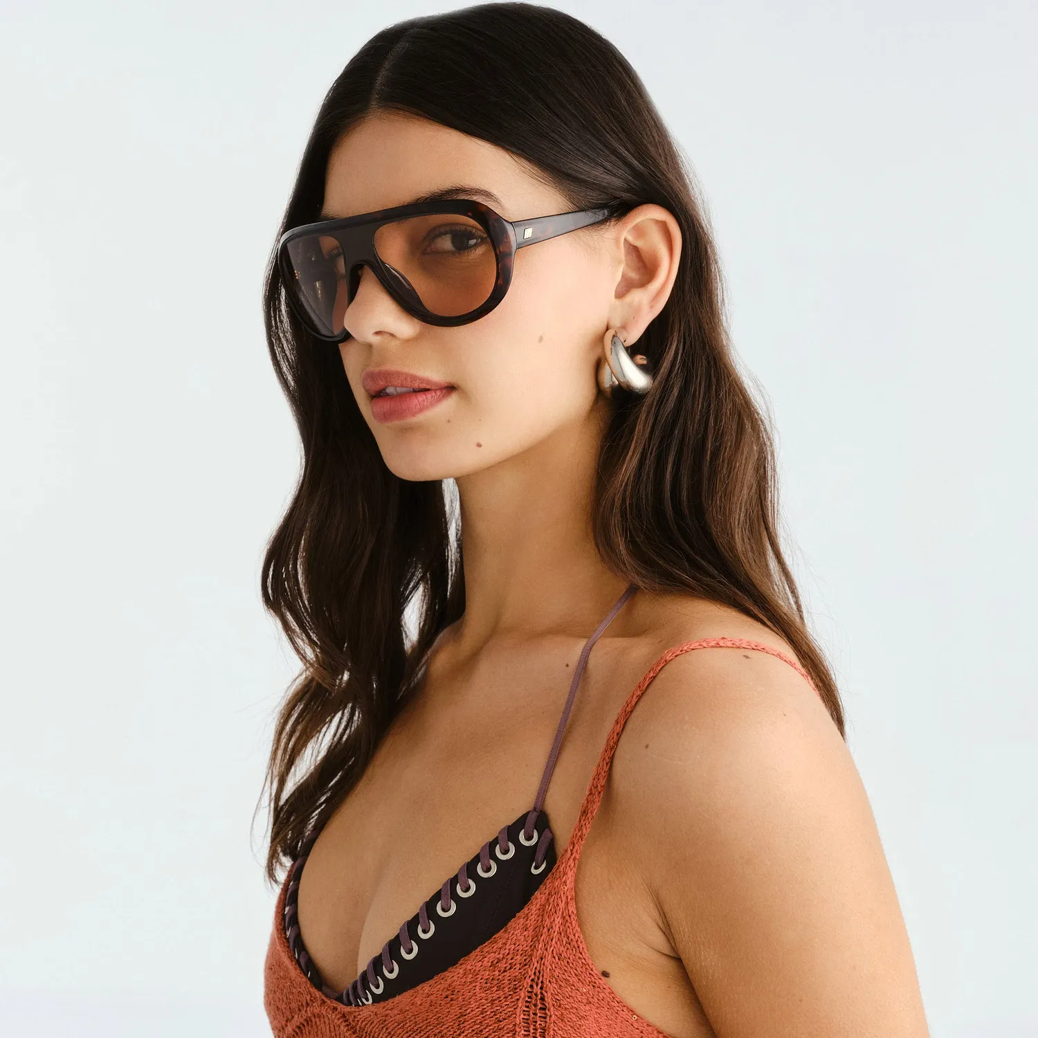 Le Specs Obsession occhiali da sole tartarugati mask