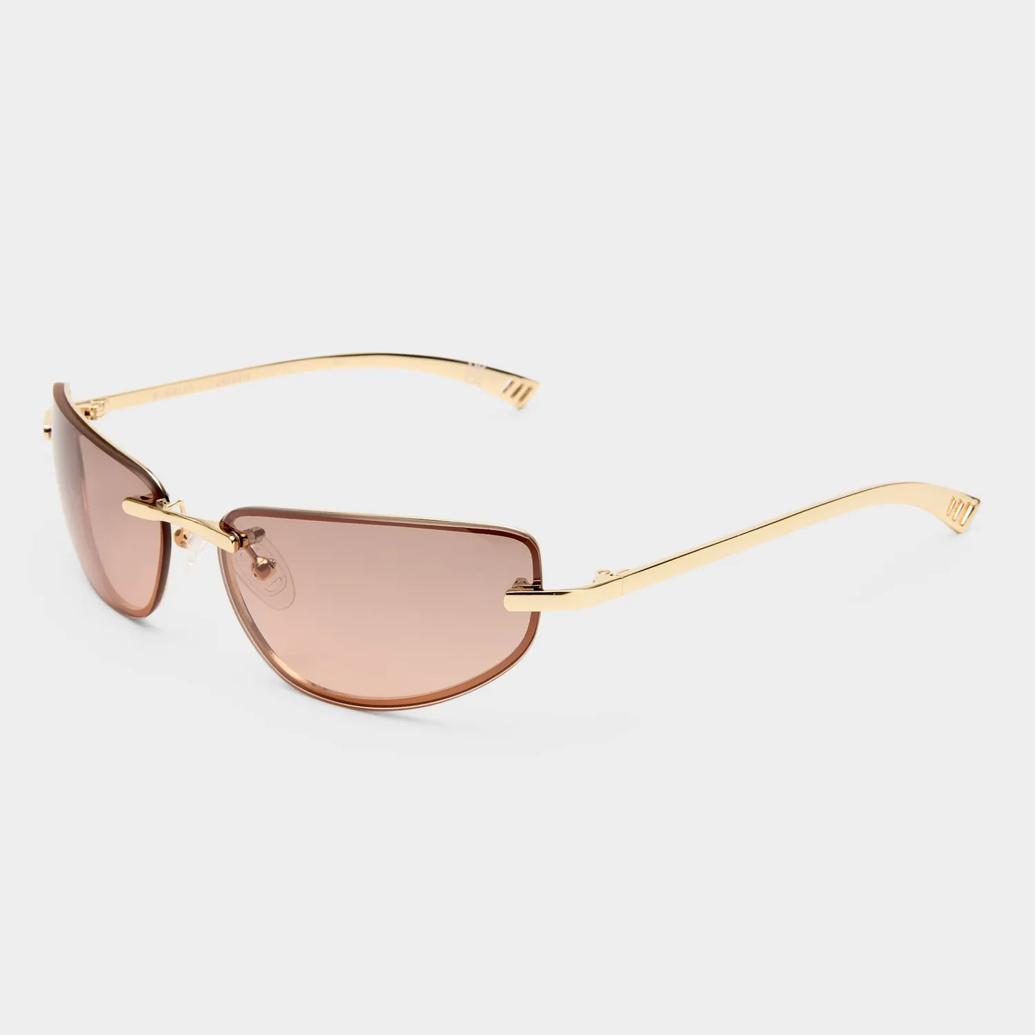 Le Specs Bubbles occhiale da sole oro rosa sfumato