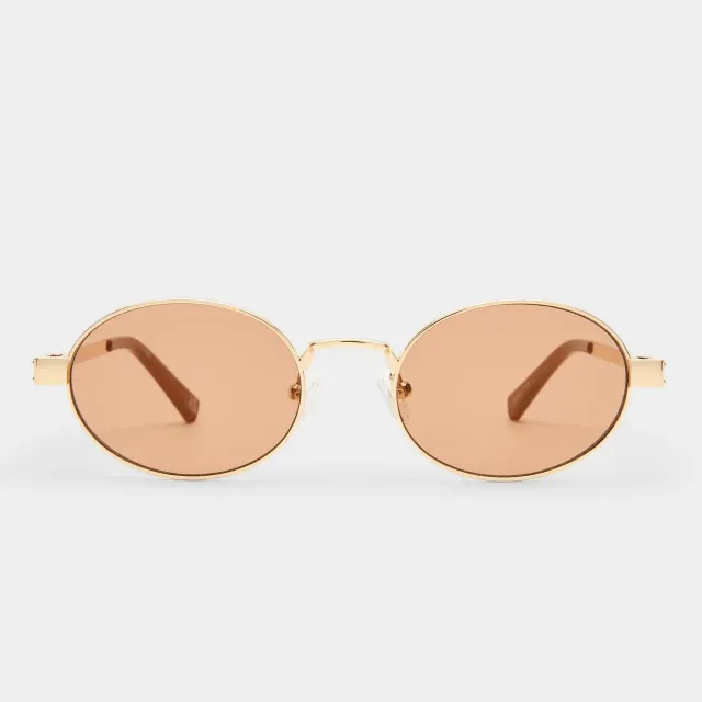 Le Specs Poseidon Deux occhiali da sole gold ovali