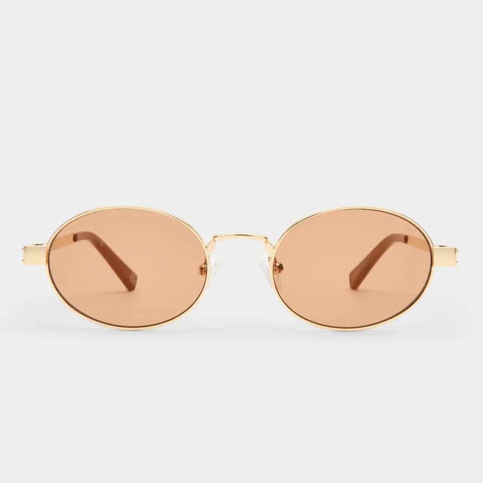 Le Specs Poseidon Deux occhiali da sole gold ovali
