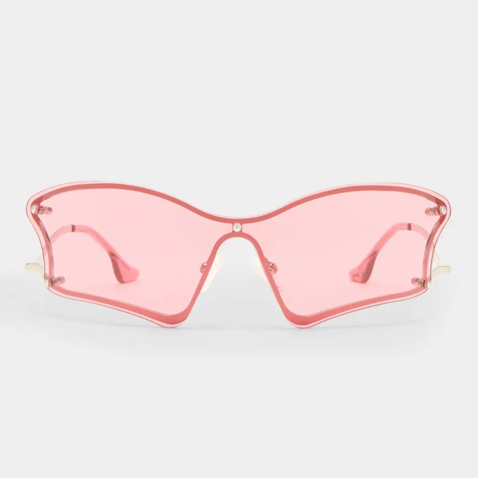 Le Specs Nymph occhiale da sole silver lente rosa