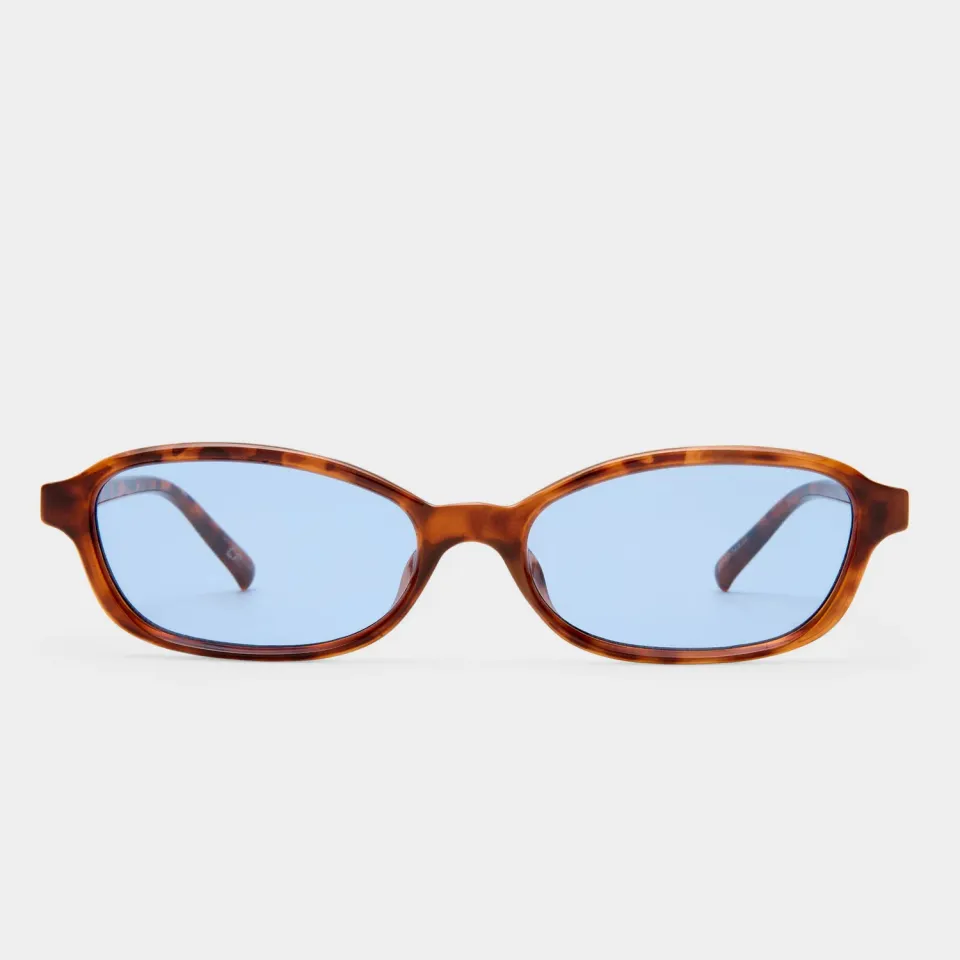 Le Specs Honey Pot occhiali sole rettangolari amber tort