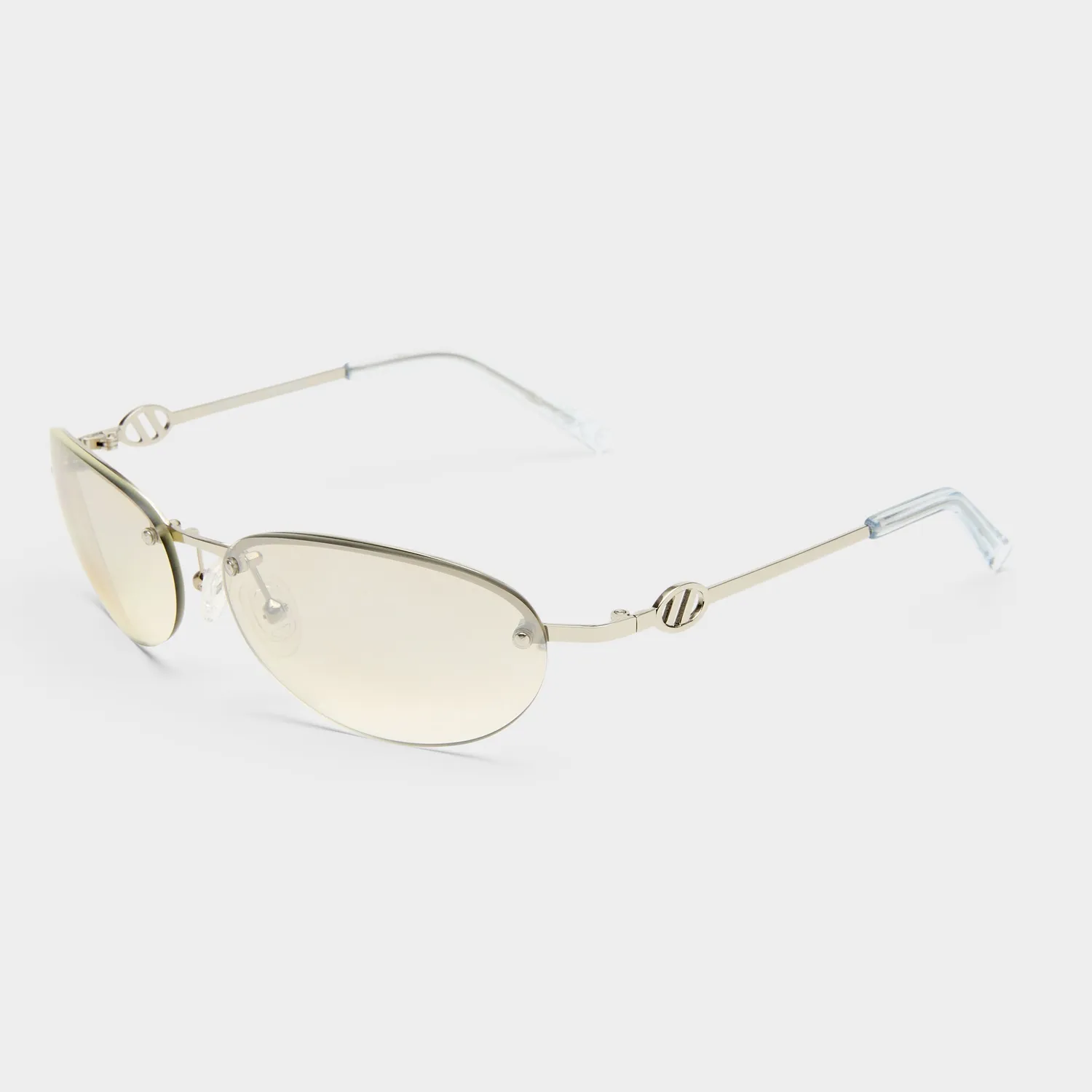 Le Specs Slinky occhiali da sole silver flash ovali