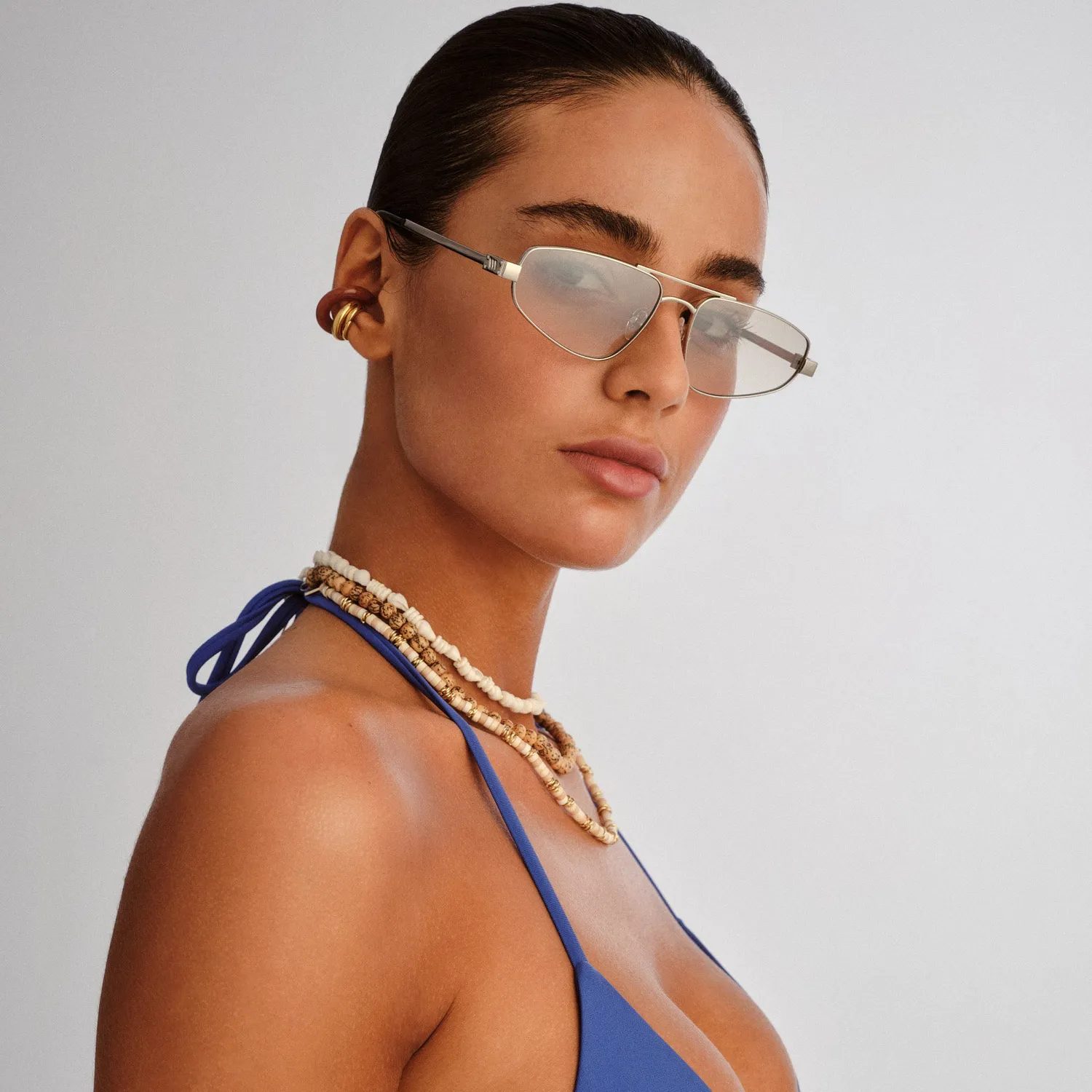 Le Specs Treasure occhiali da sole argento aviatore