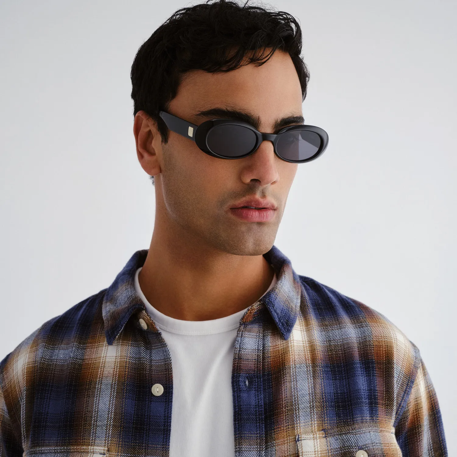 Le Specs Work It occhiale da sole nero ovale slim