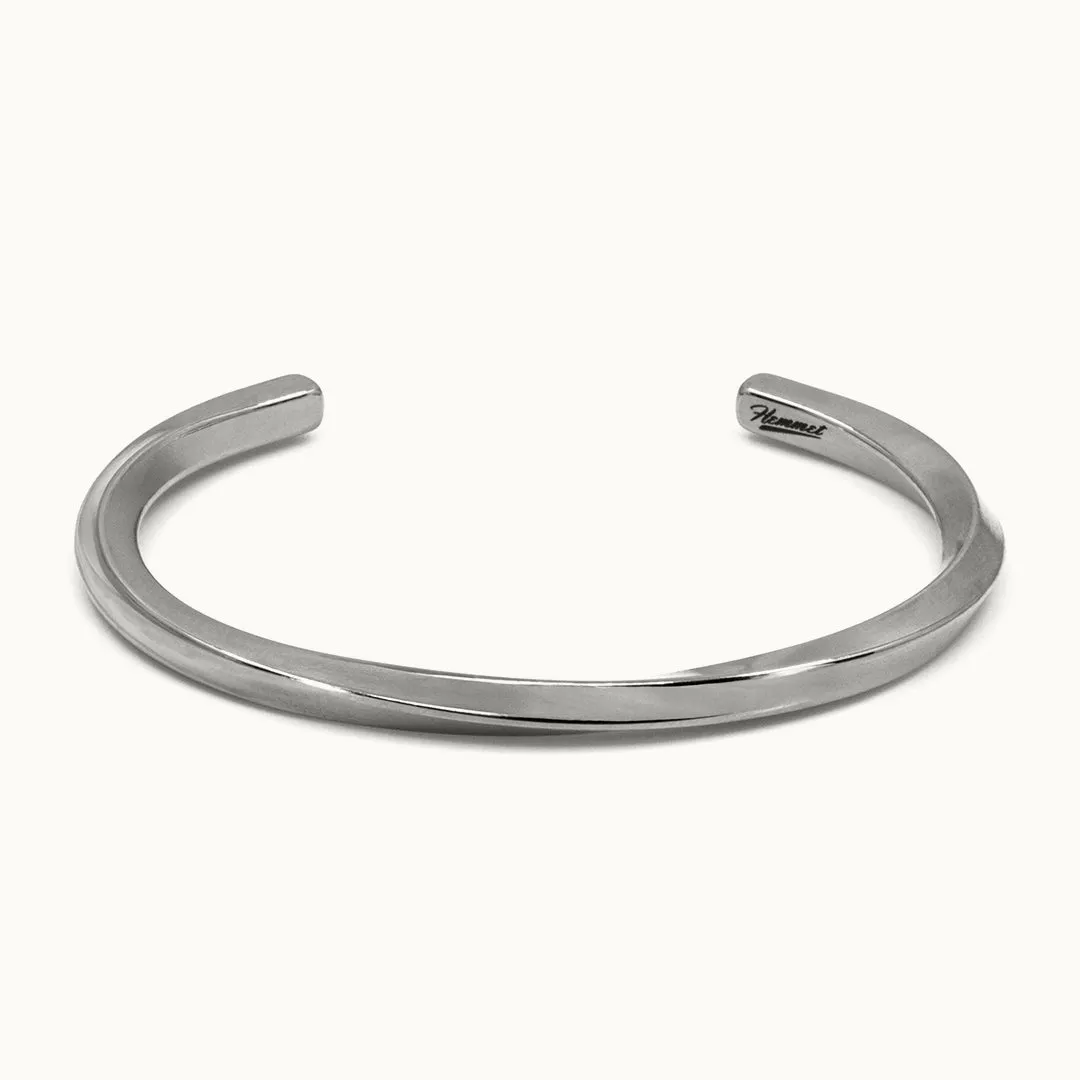 Hemmet Principle Adjustable Twisted Cuff bracciale oro giallo