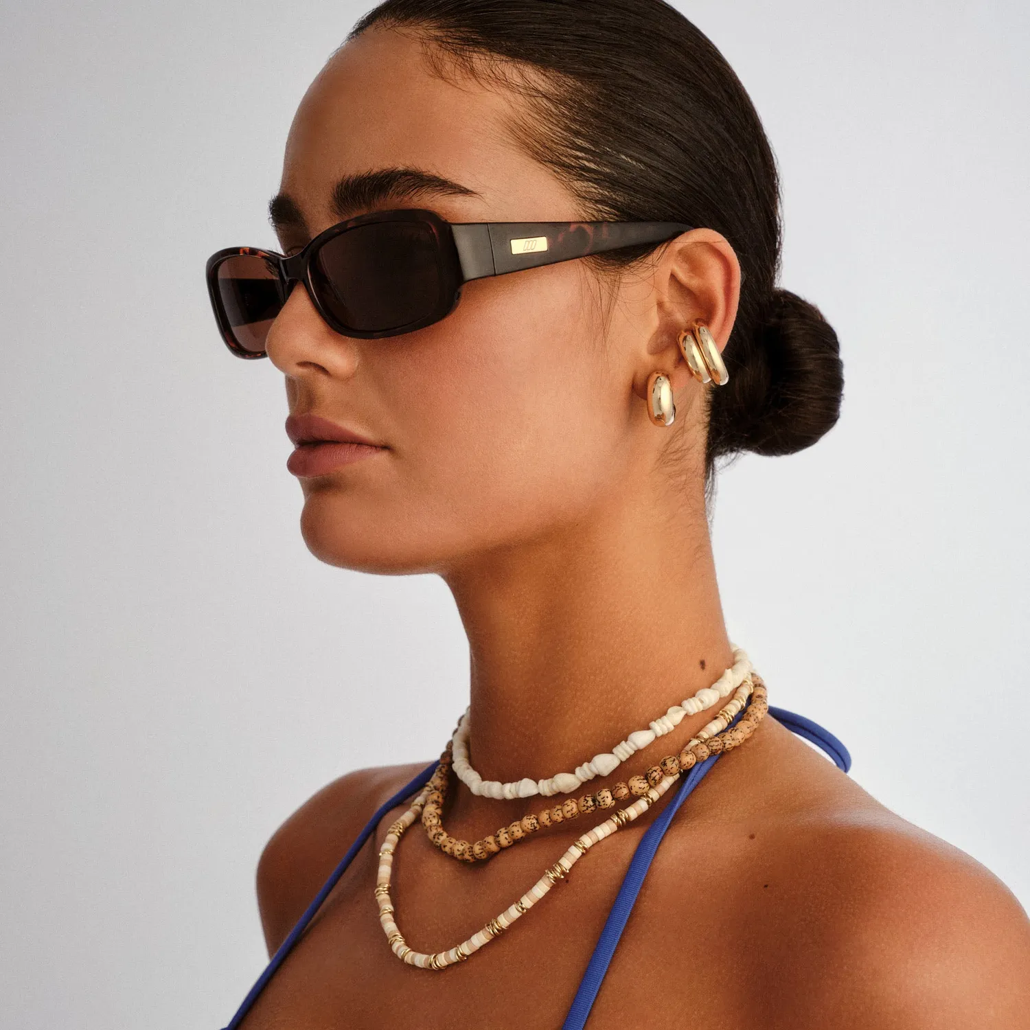 Le Specs Gigglemug occhiale da sole tartarugato slim