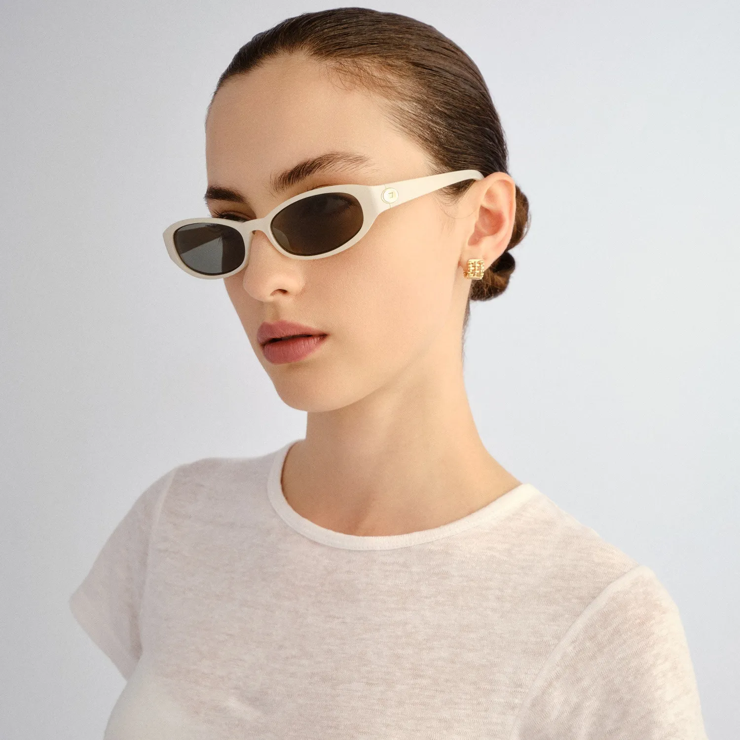 Le Specs Popalicious + occhiali da sole pearl ivory