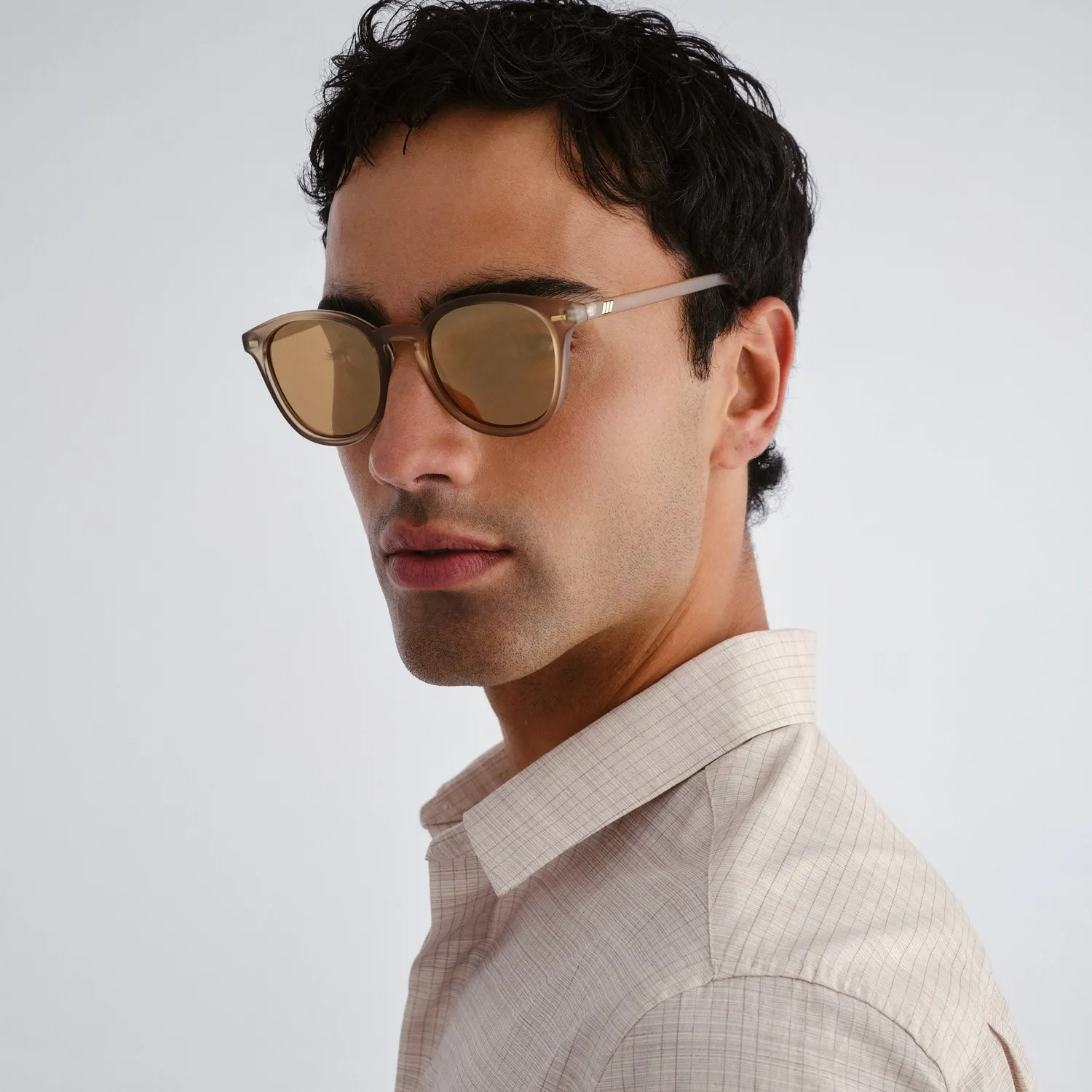 Le Specs Bandwagon occhiali da sole pietra opaco specchiati