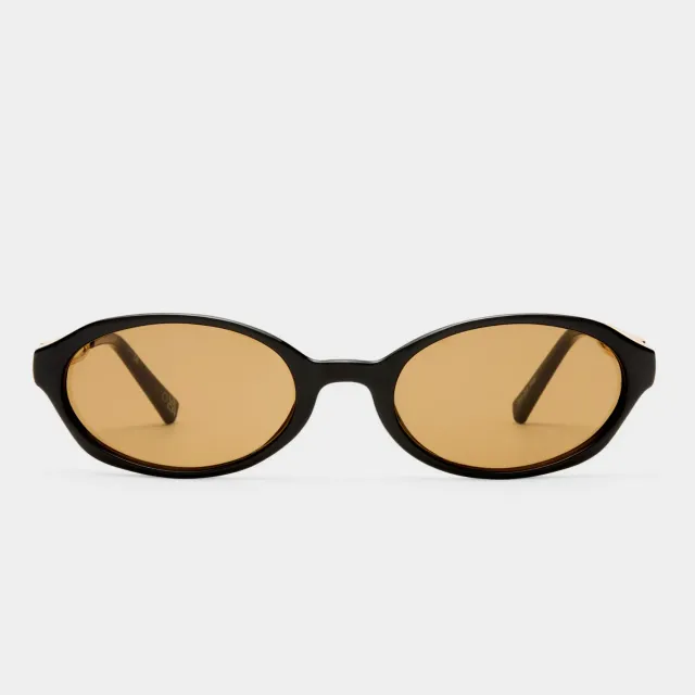 Le Specs Lunita occhiale da sole nero lente marrone chiaro