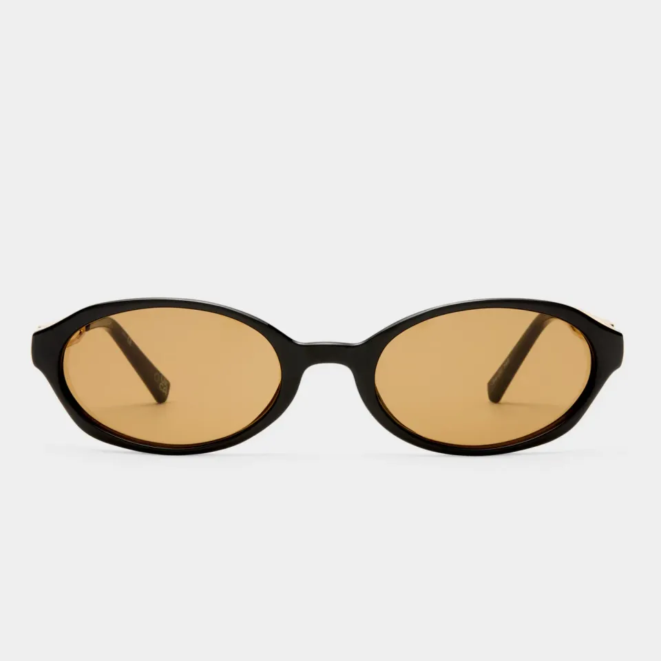 Le Specs Lunita occhiale da sole nero lente marrone chiaro