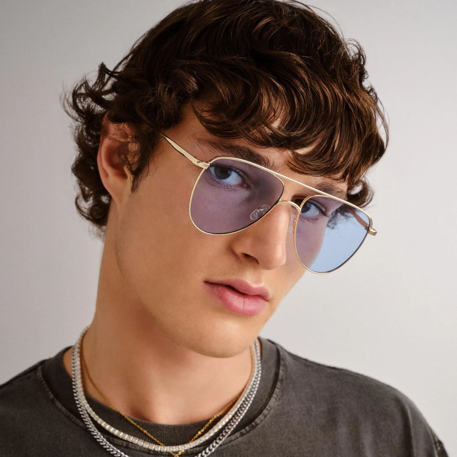 Le Specs The Duke occhiali da sole oro aviatore
