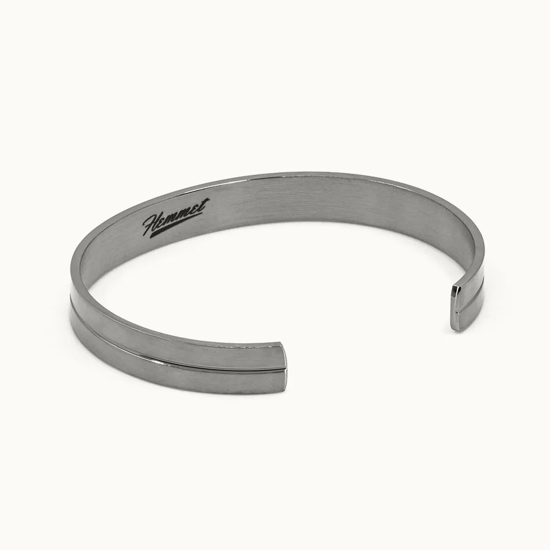 Hemmet Principle Adjustable Line Cuff bracciale oro bianco