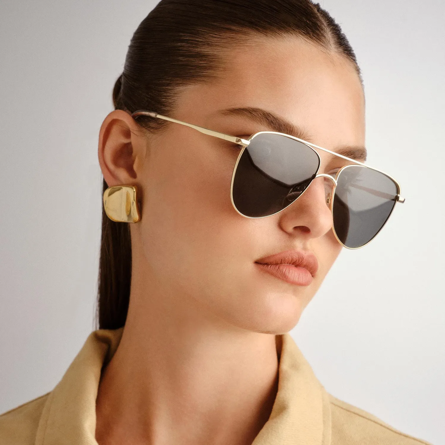 Le Specs The Duke occhiale aviatore oro polarizzato