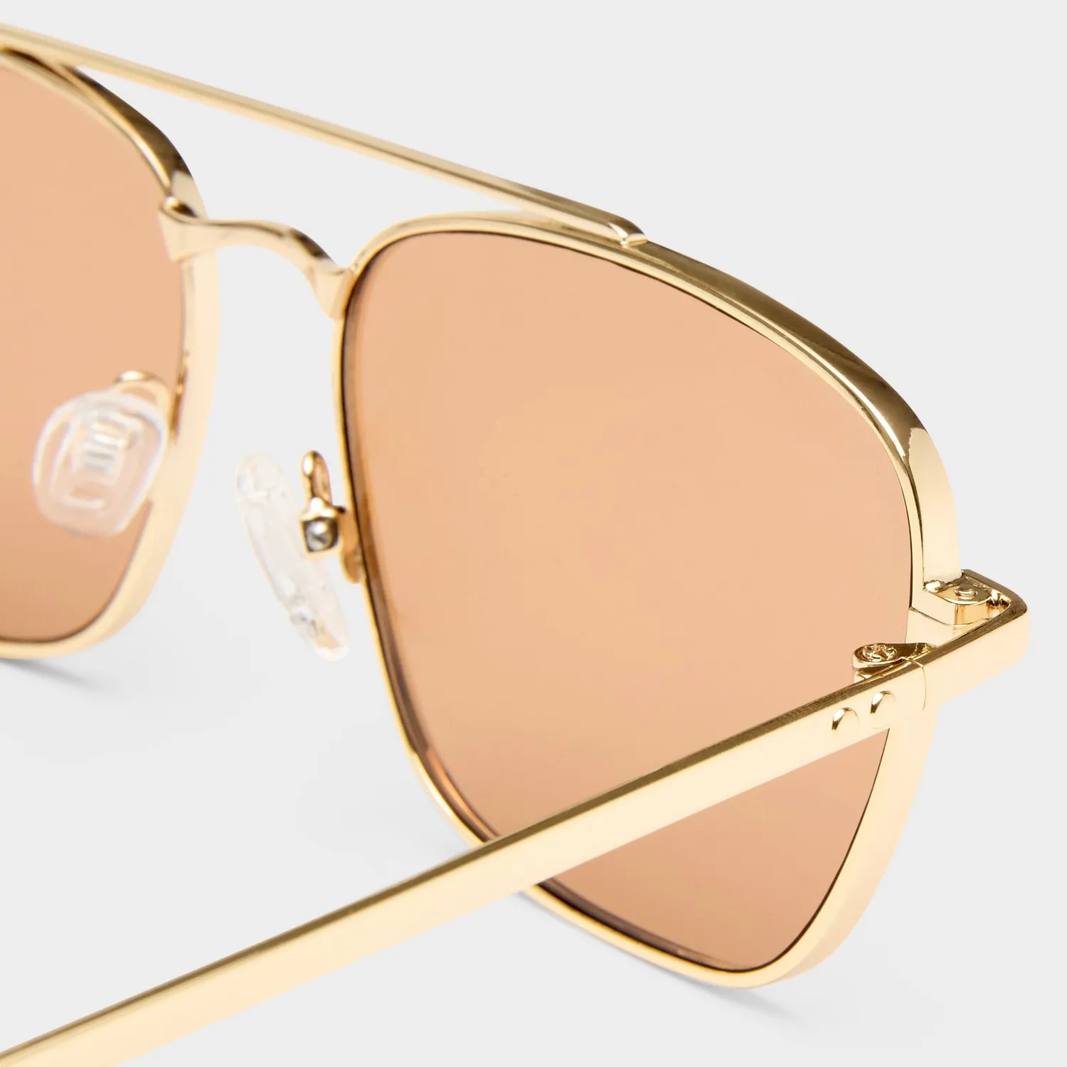 Le Specs Diametric II occhiale da sole oro marrone aviatore