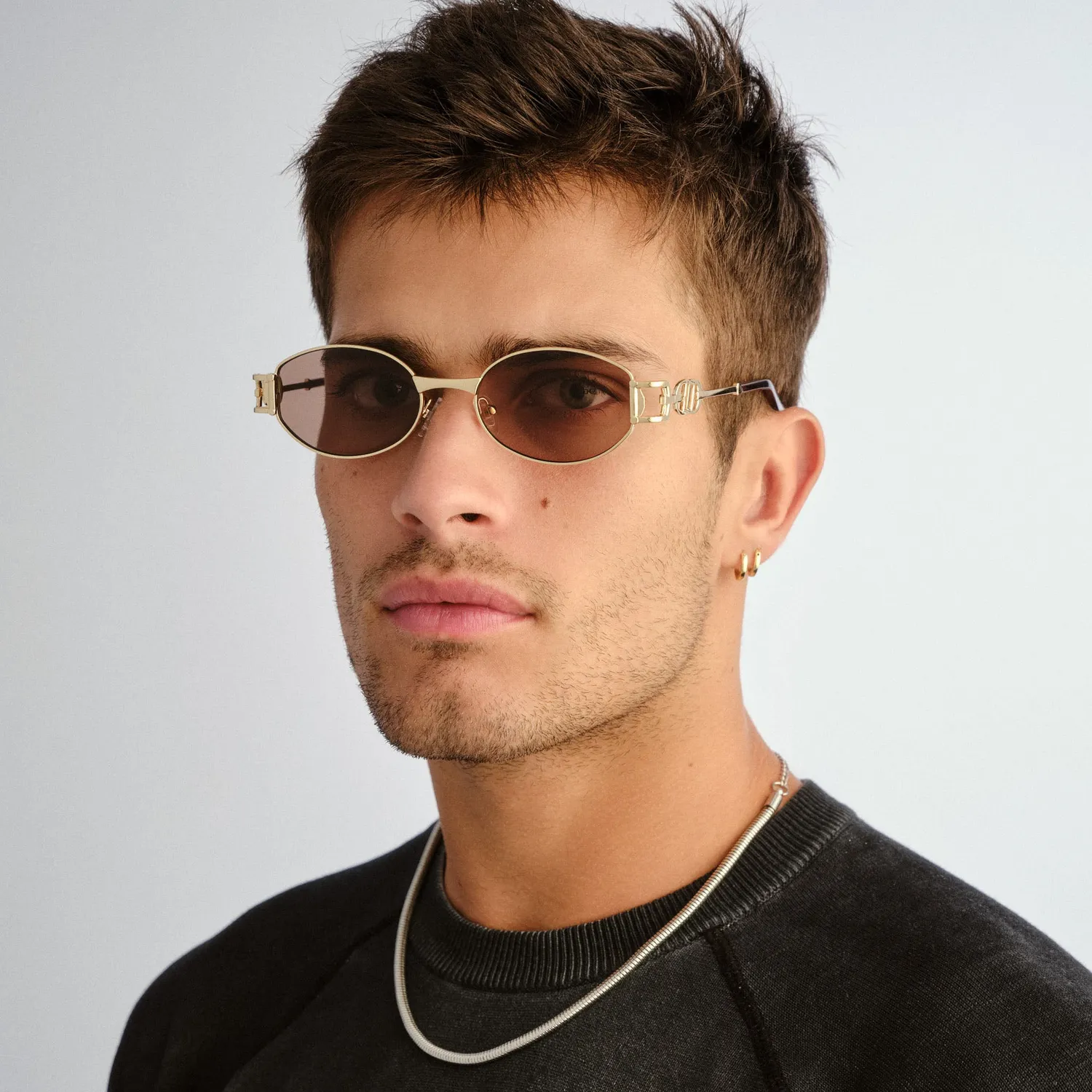 Le Specs The Forbidden occhiale da sole oro ovale